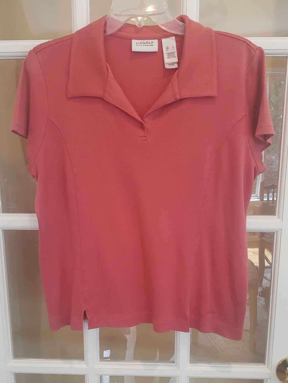 Vtg Lizgolf - Liz Claiborne: Dusty Rose Polo Shirt - Size: L